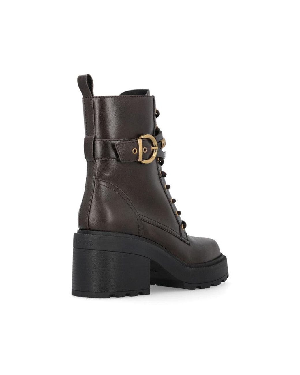 Pinko Brown Logo Boots