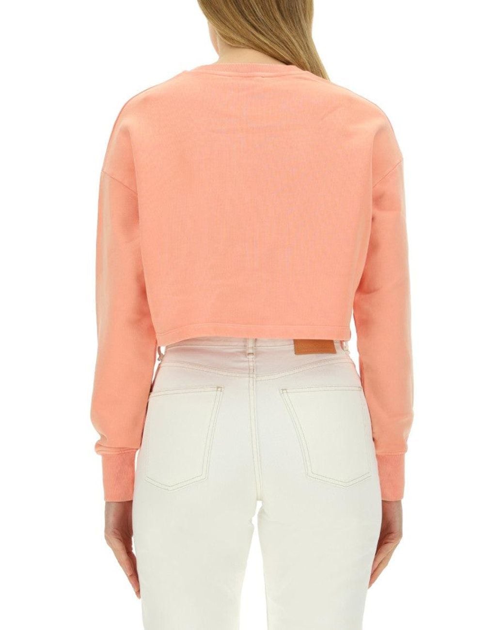 Balmain White Logo Crew Neck Sweatshirt