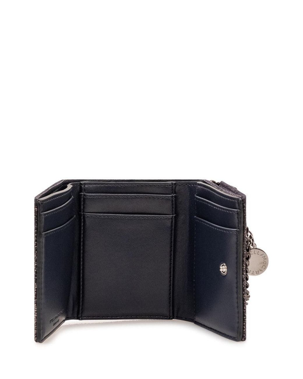 Stella McCartney Gray Trifold Wallet With Chain Detail