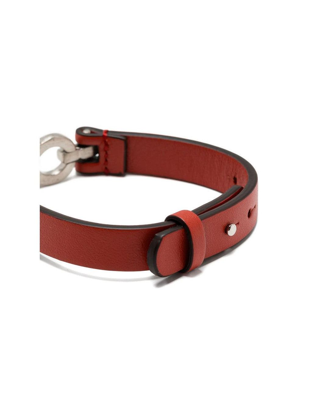 Ferragamo Brown Gancini Bracelet for men