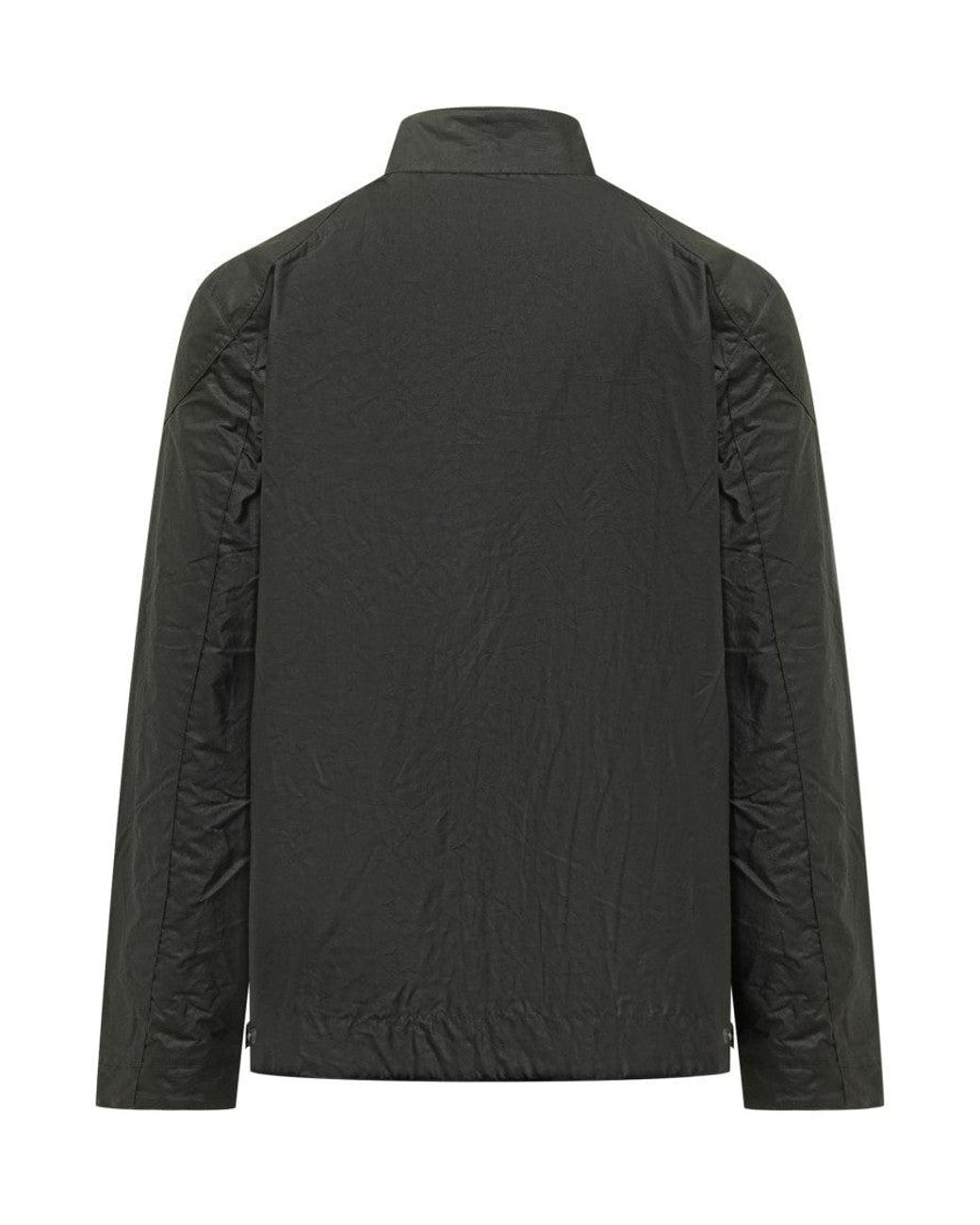 Barbour Black Solid Mandarin Collar Jacket for men