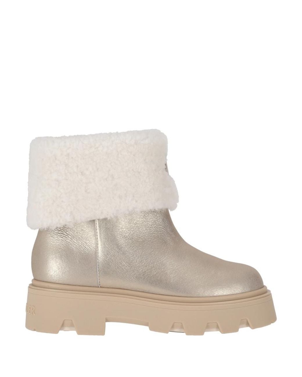 Moncler Natural Solid Round Toe Boots