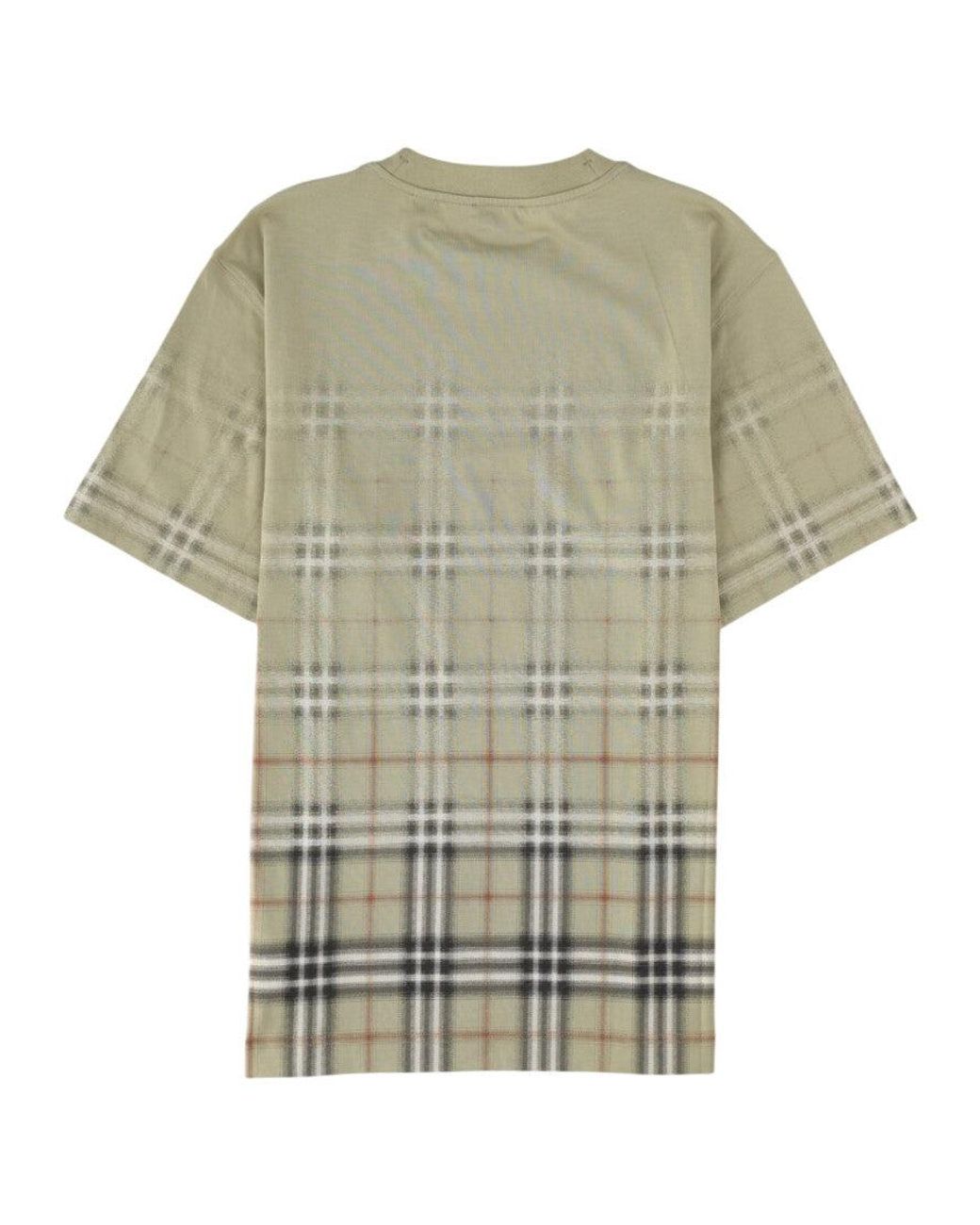 Burberry White Relaxed Check T-Shirt for men