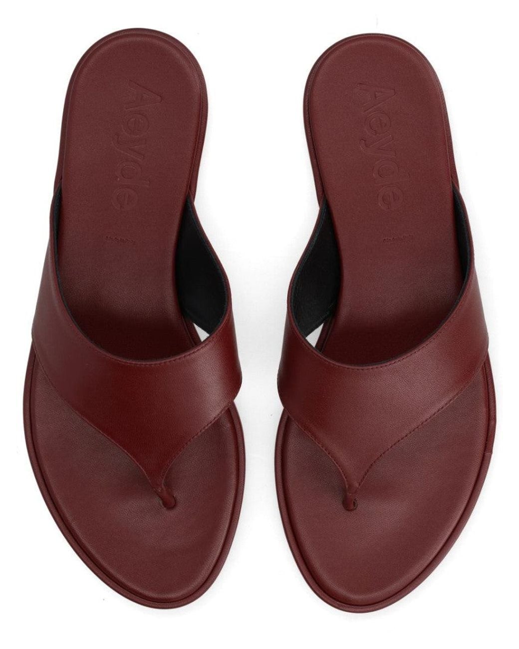 Aeyde Brown Slip On Slippers