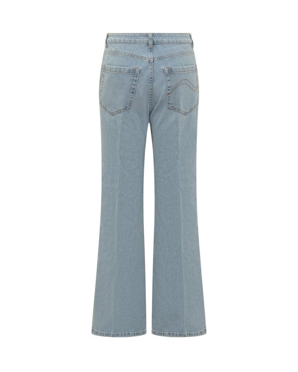 Seafarer Blue Flared High Rise Jeans