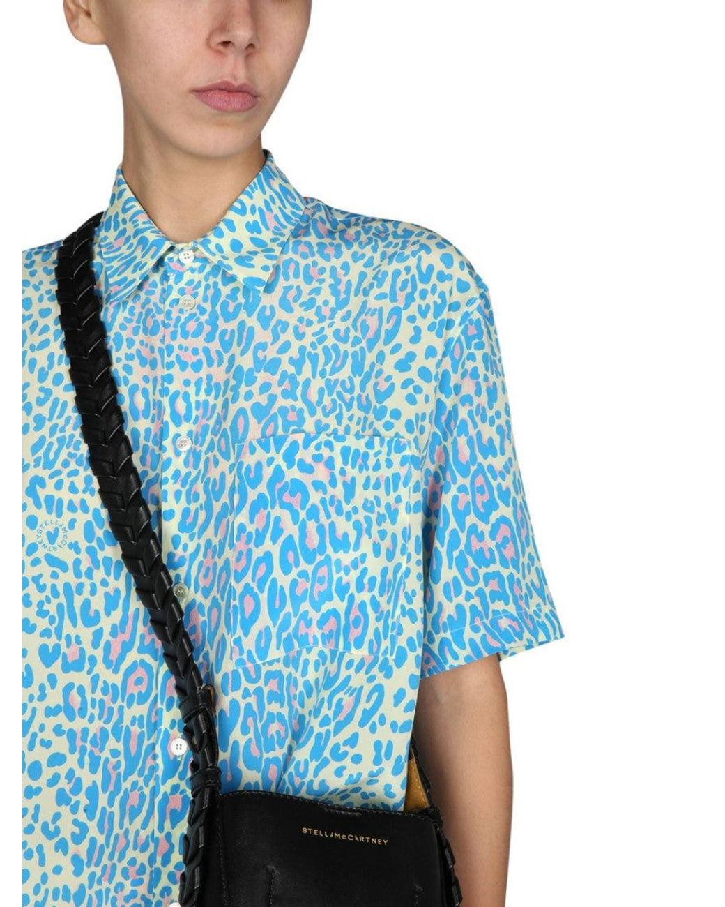 Stella McCartney Blue Regular Animal Print Shirt