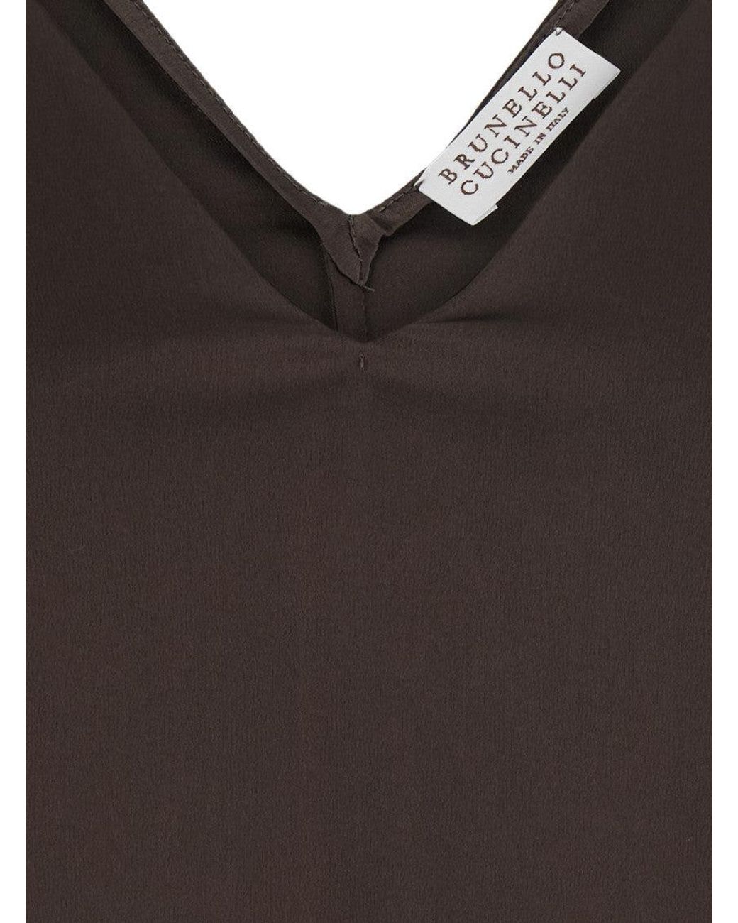 Brunello Cucinelli Brown Mini Top