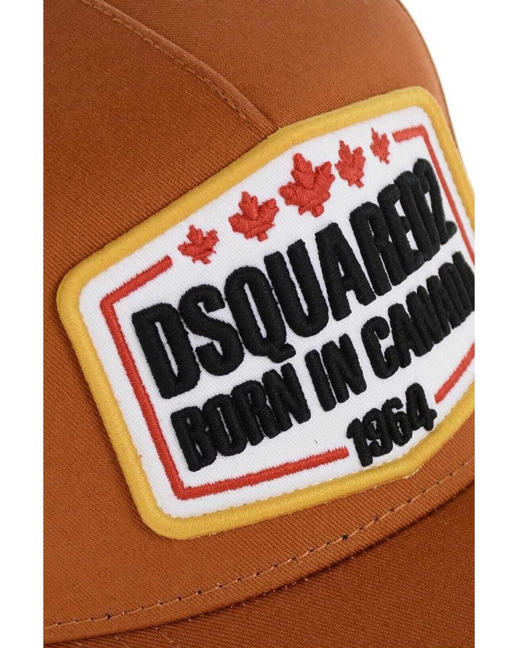 DSquared² Brown Logo Baseball Cap for men