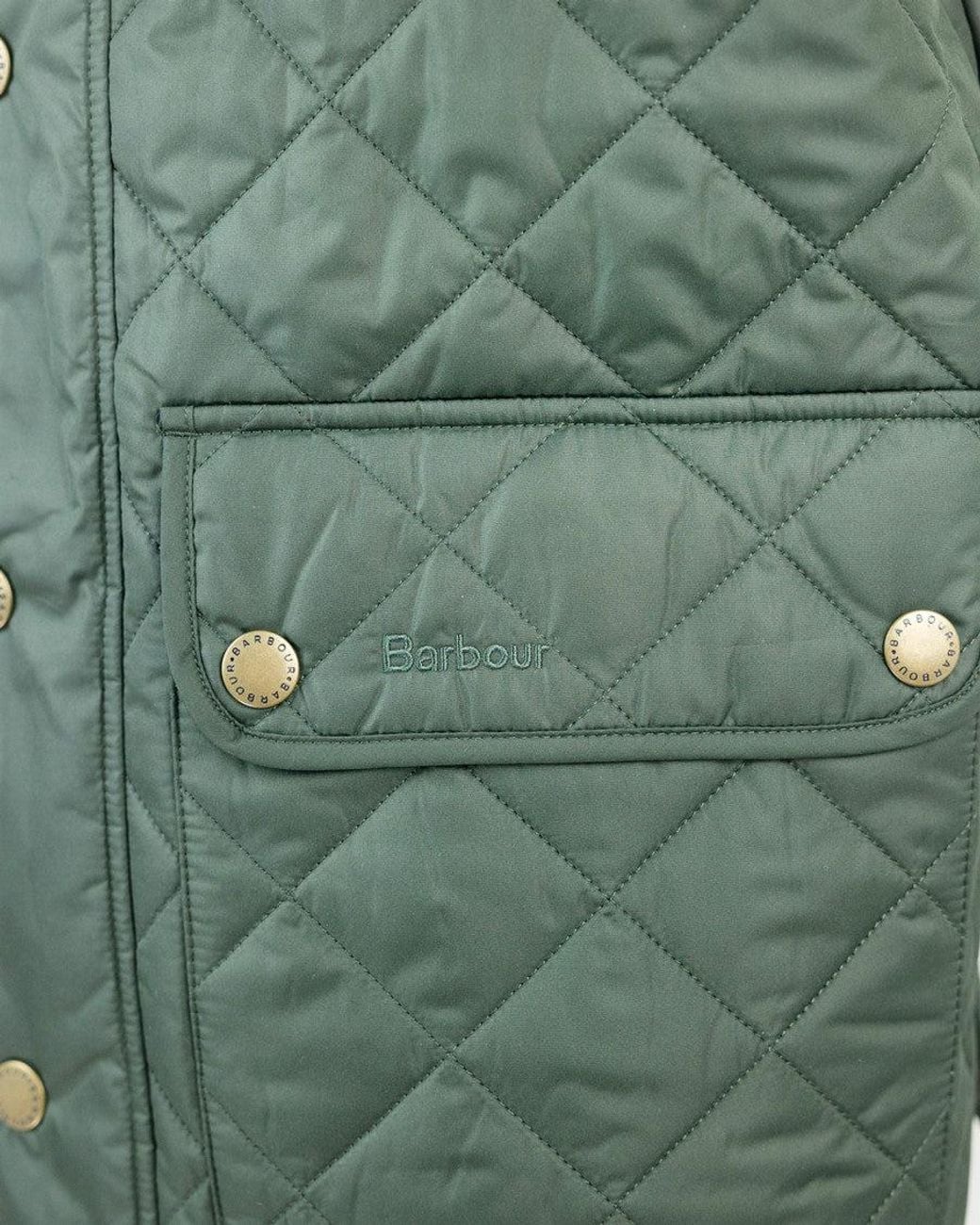 Barbour Green Quilted Mock Collar Jacket for men