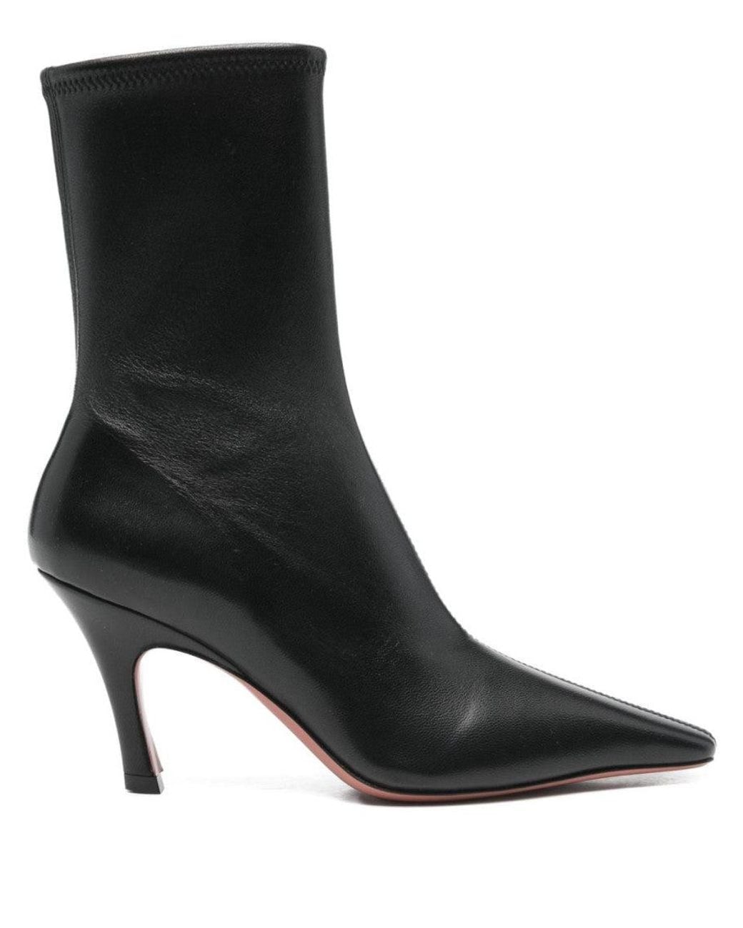 AMINA MUADDI Black Leather Boots