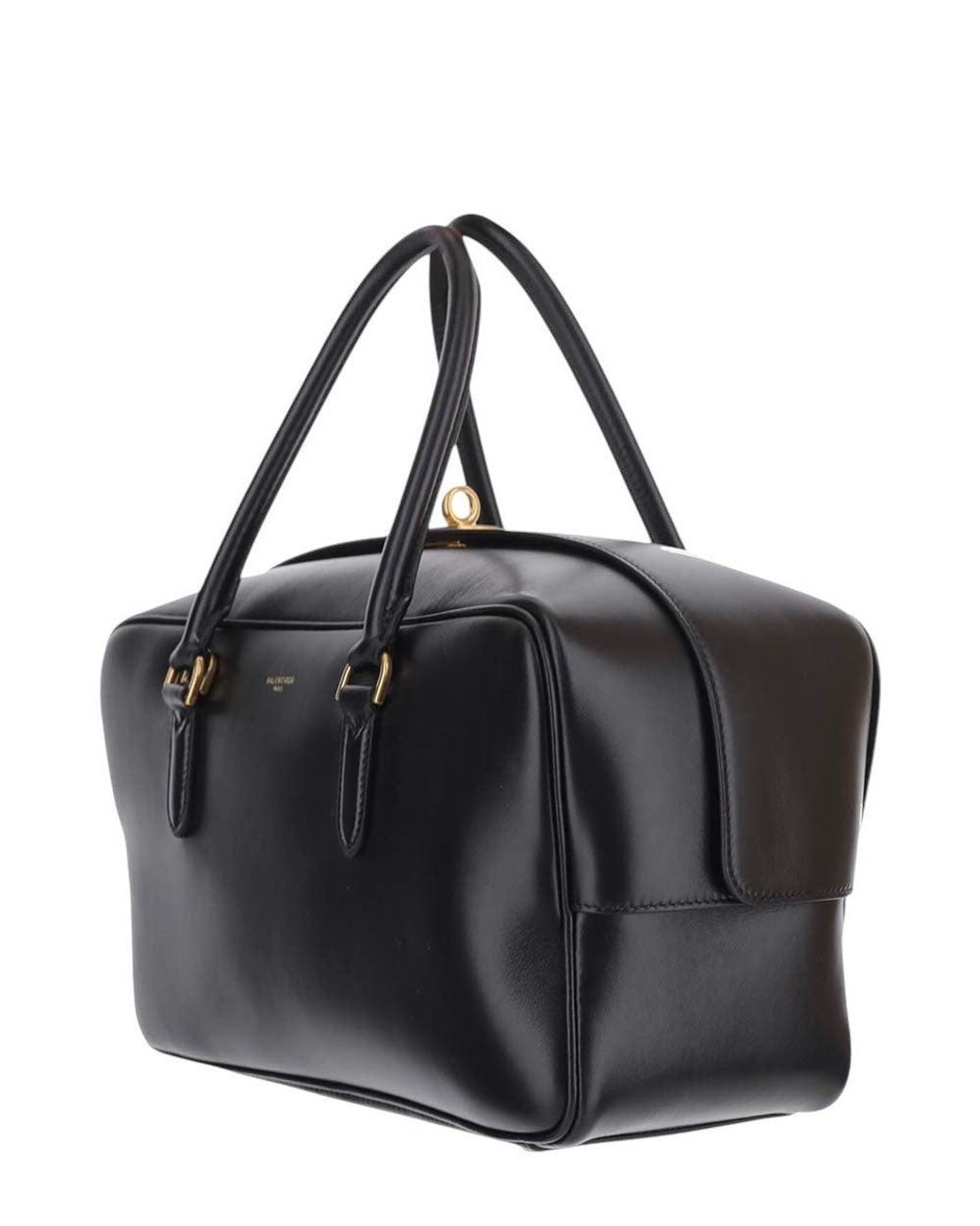 Balenciaga Black Le 7 Medium Duffle Bag