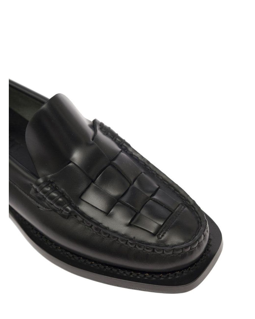 Hereu Black Leather Loafers