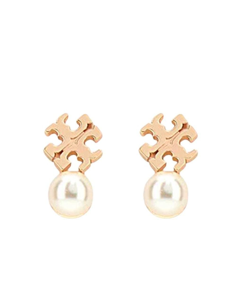 Tory Burch Metallic Golden Moondance Stud Earrings