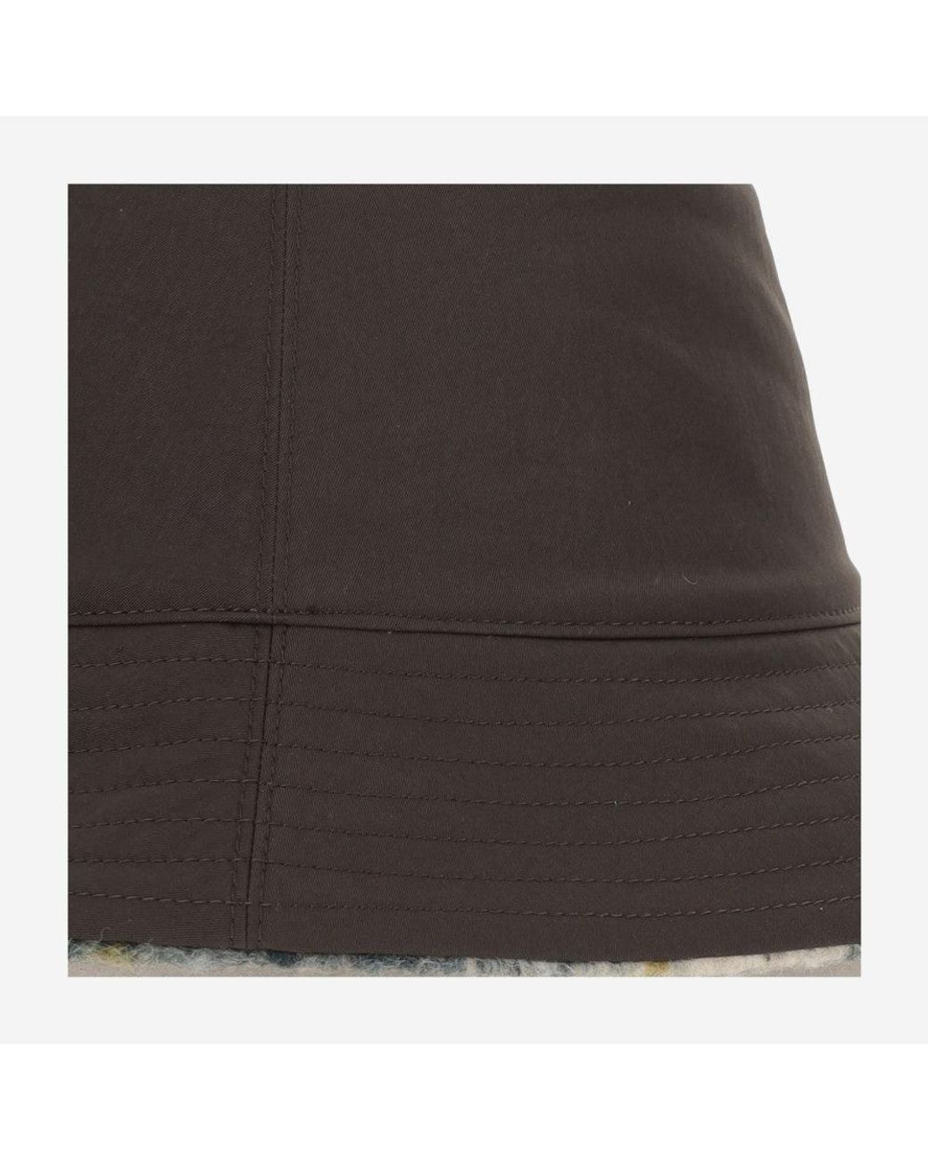 Burberry Brown Reversible Fleece Check Bucket Hat