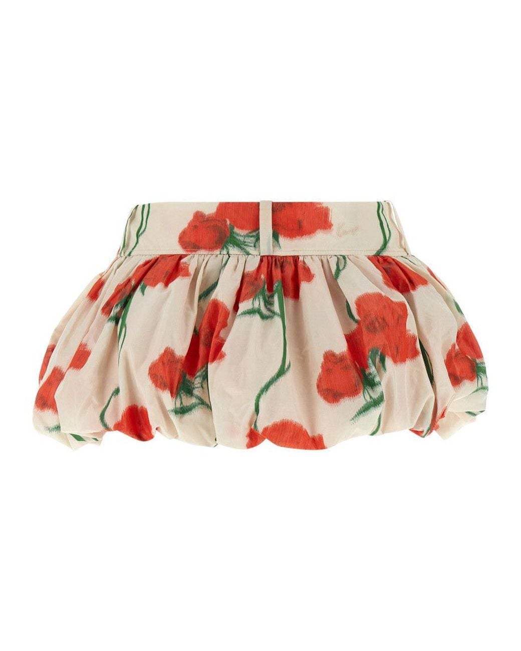 KENZO Red Floral Taffeta Skirt