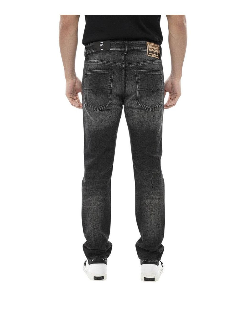 DIESEL Black Low Rise Jeans for men