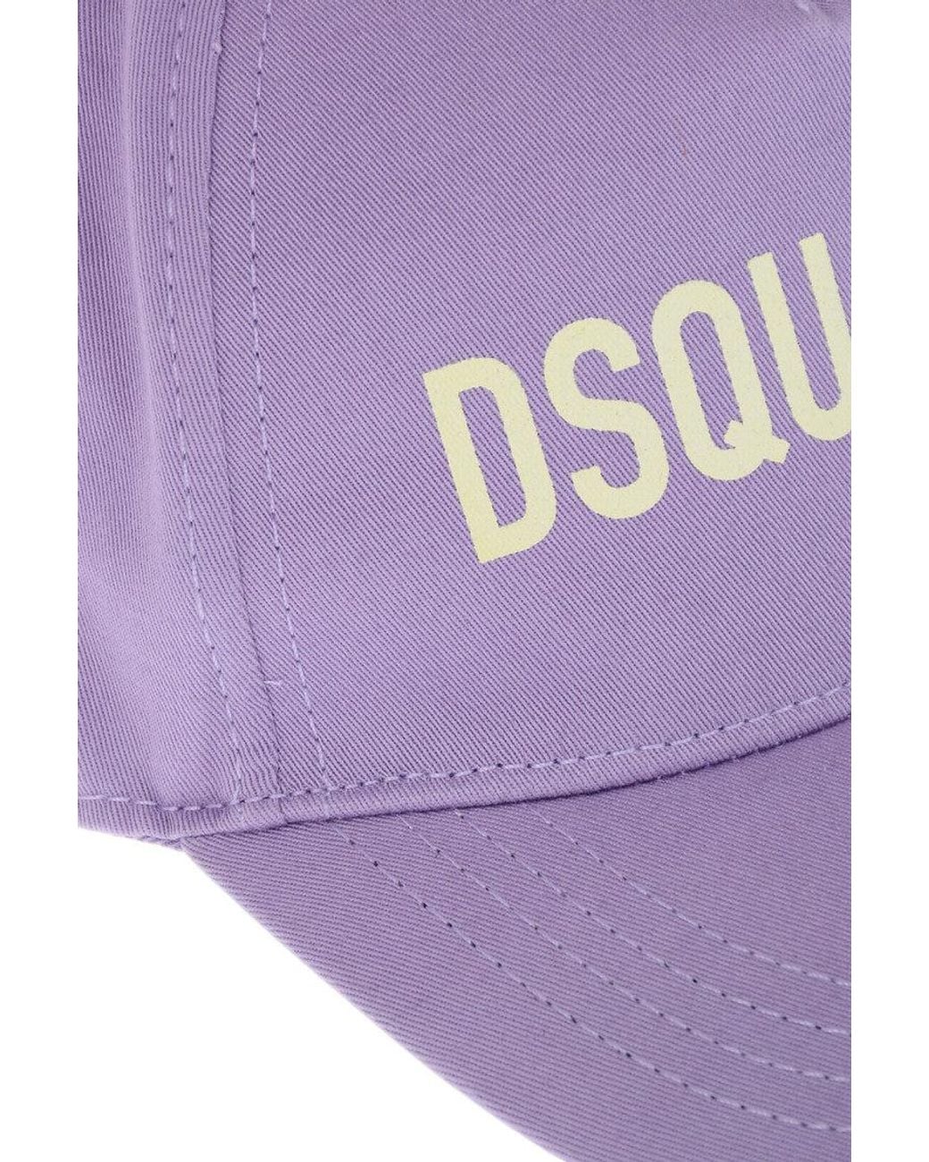 DSquared² Purple Logo Baseball Cap for men