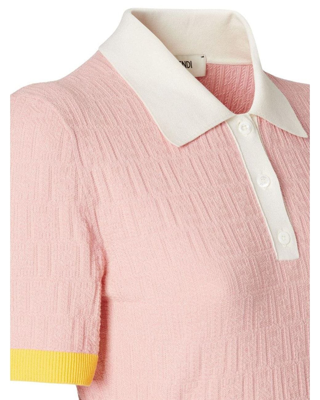 Fendi Pink Shirt Collar Mini Dress
