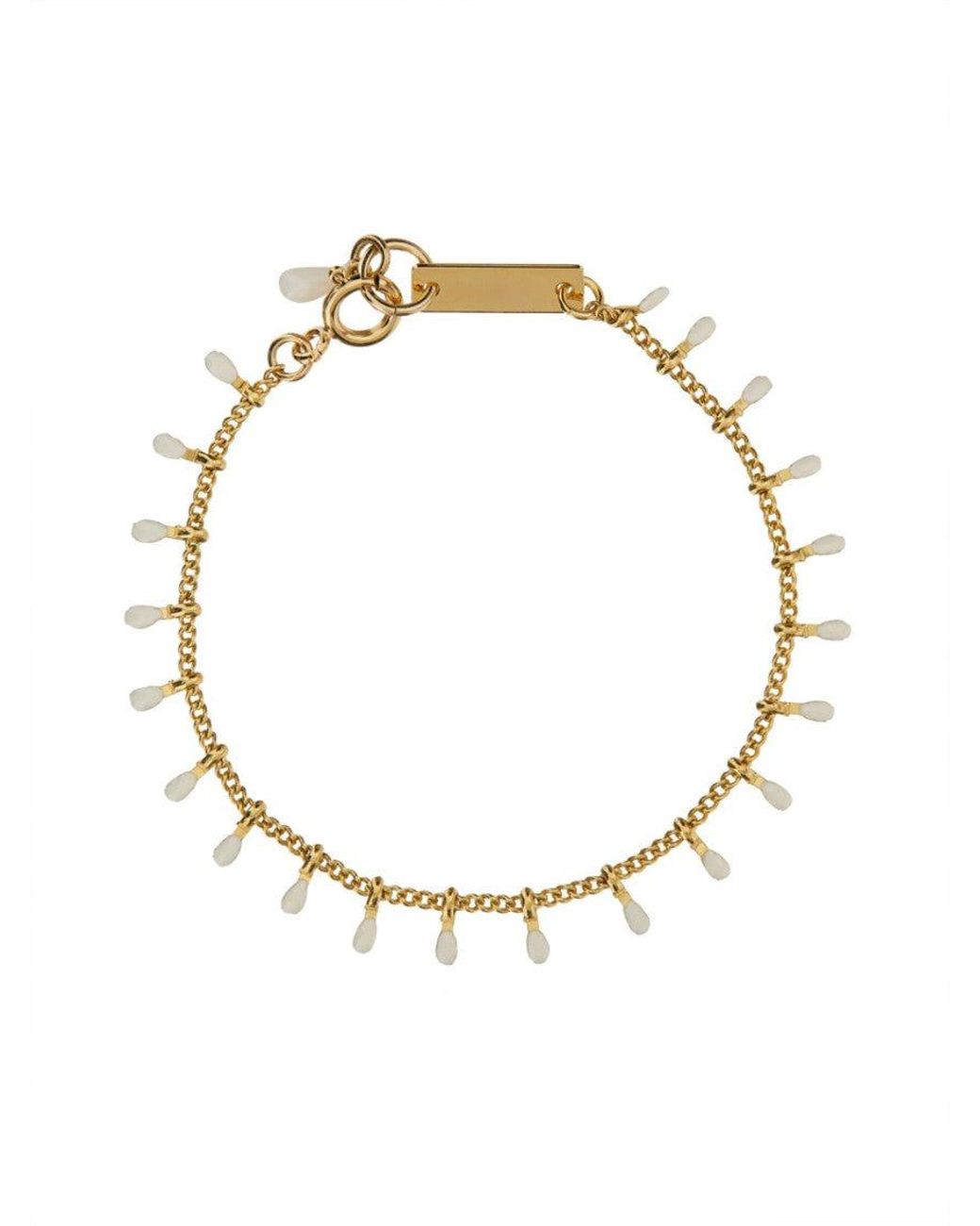 Isabel Marant Metallic Embellished Chain Bracelet