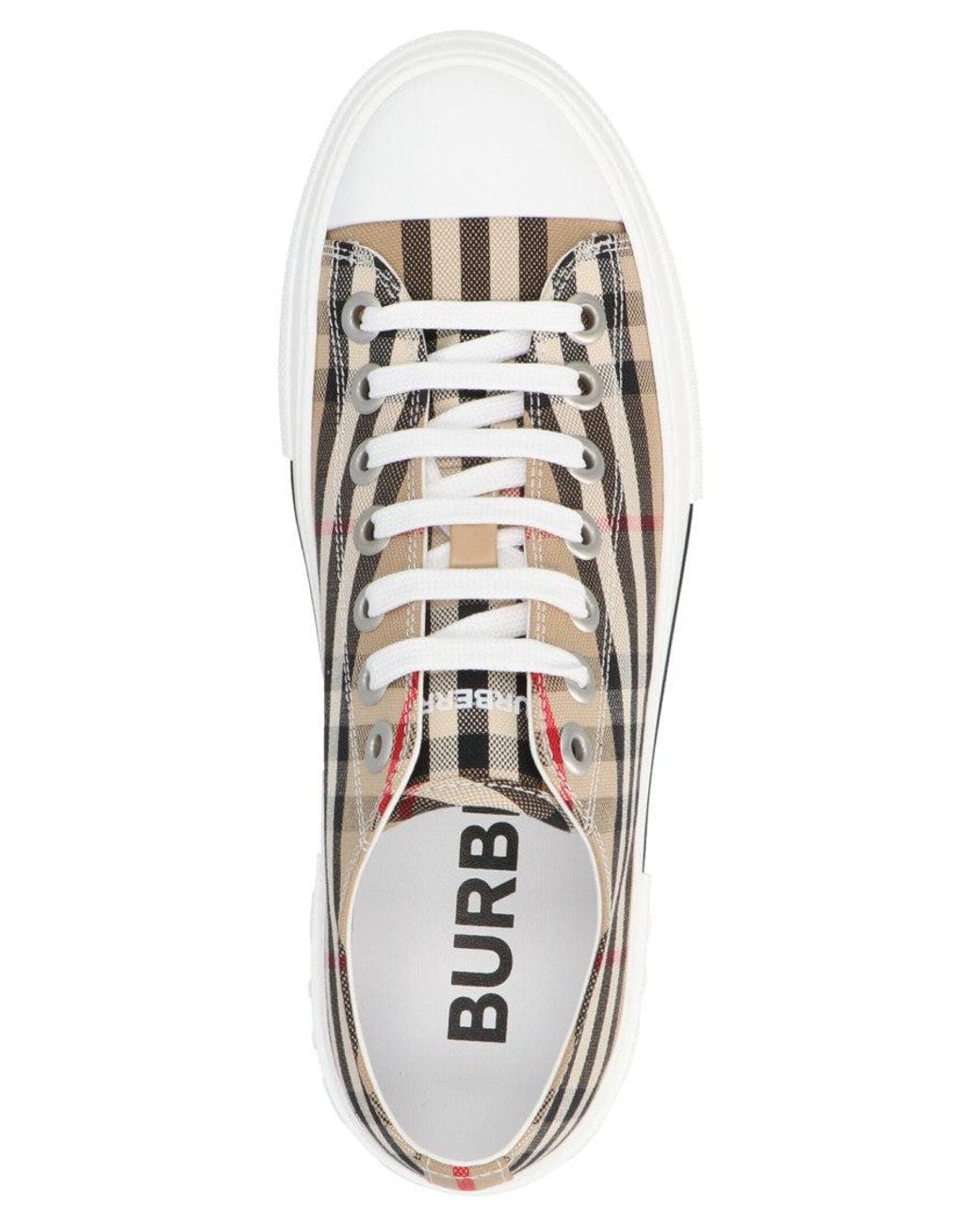 Burberry White Checks Jack Sneakers