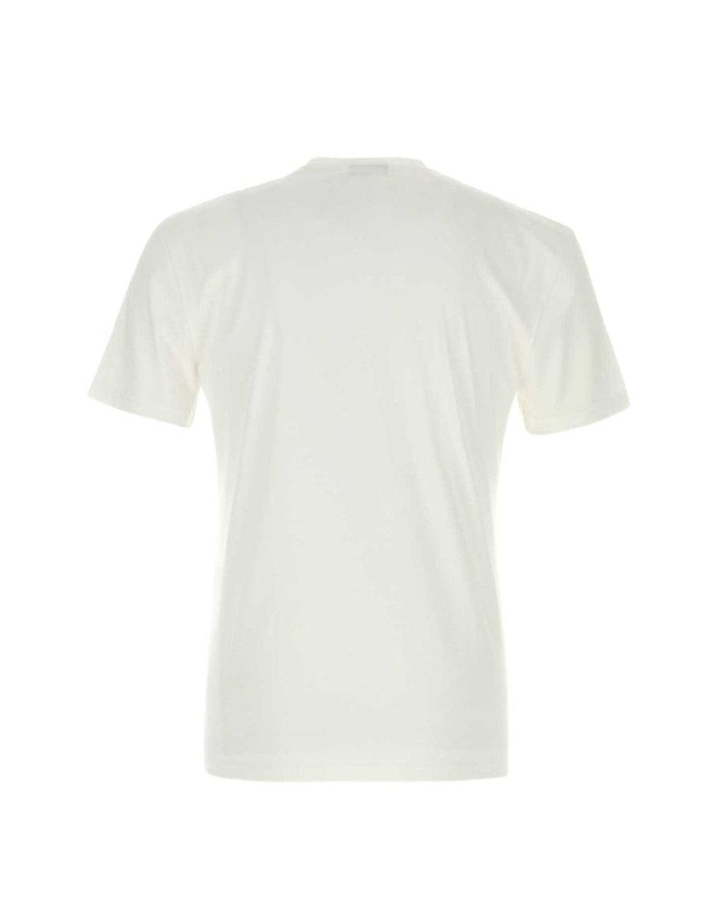 Gucci White Off V Neck T-Shirt for men