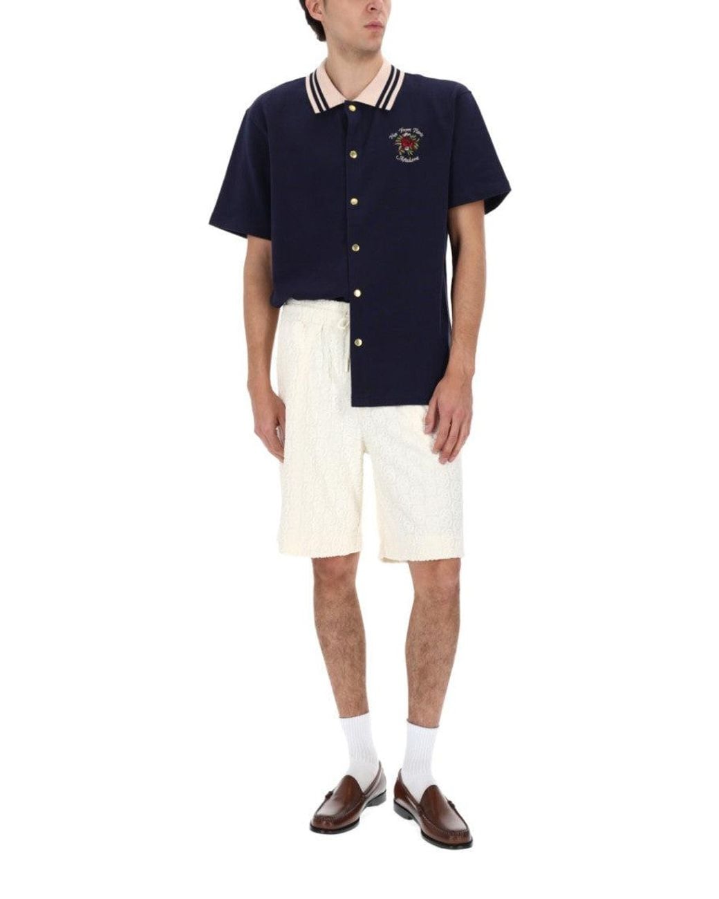 Drole de Monsieur Natural Textured Shorts for men