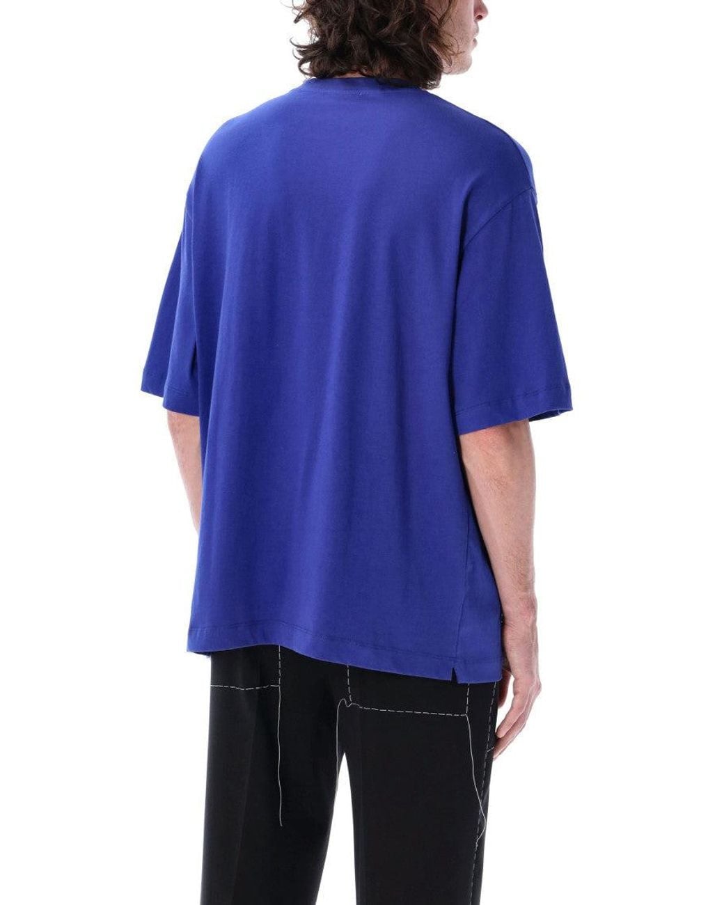 Off-White c/o Virgil Abloh Blue Logo T-Shirt for men