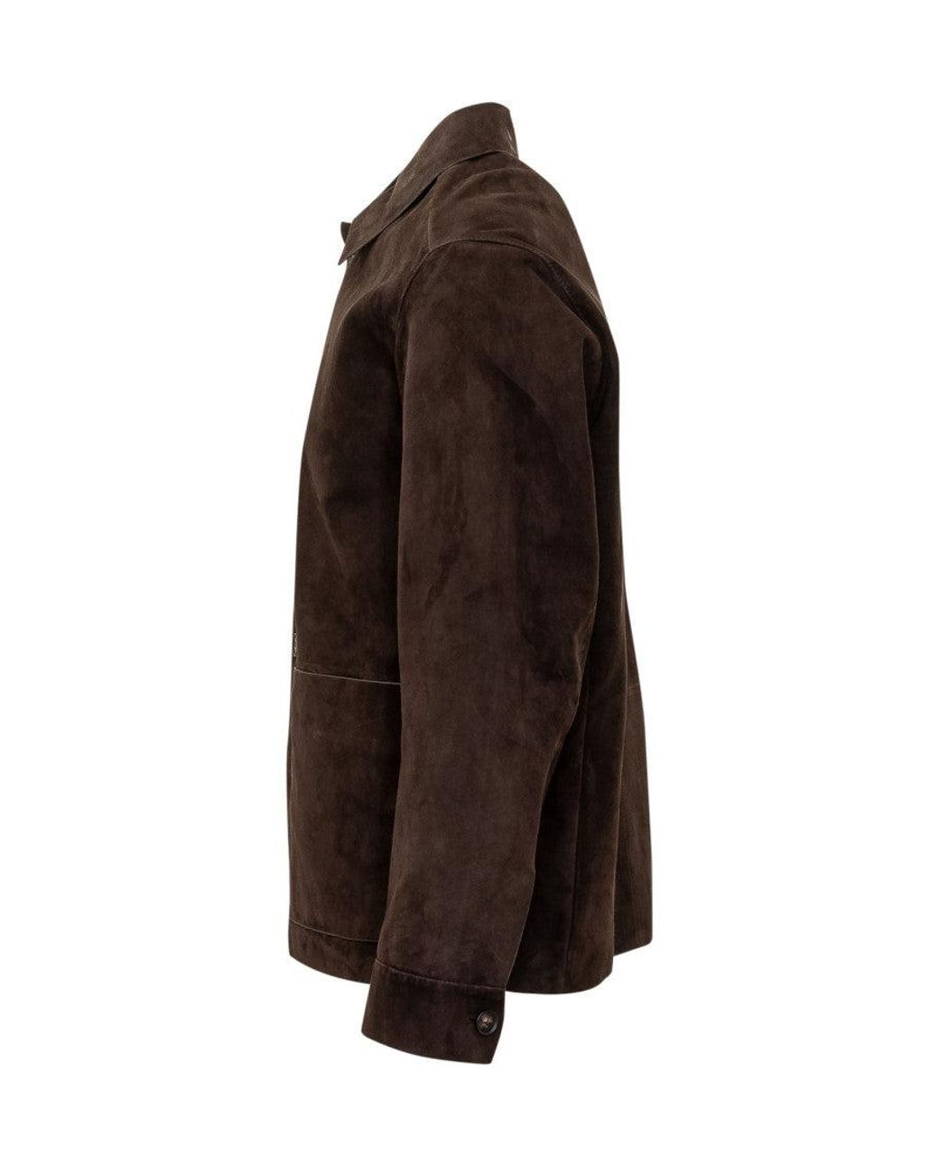 Boss Brown Dark Button-Up Jacket for men
