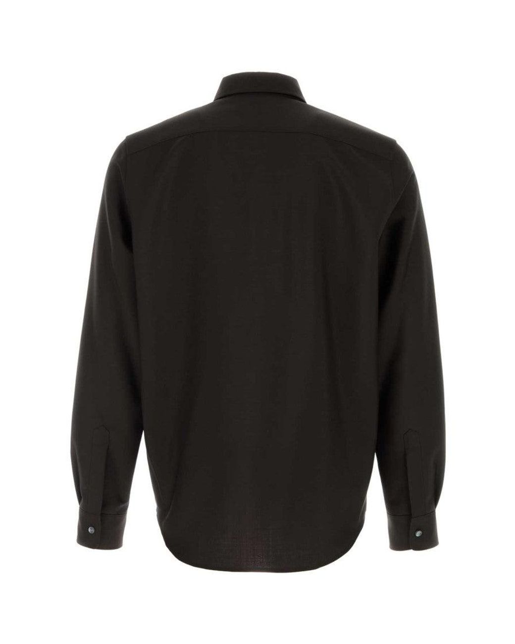 Jil Sander Black Regular Solid Shirt for men