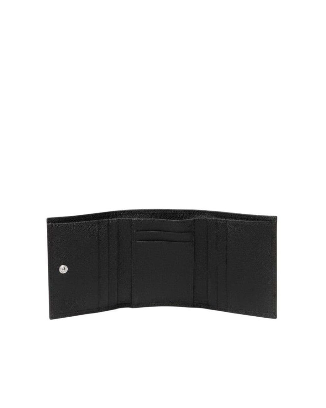 Prada Black Piccolo Solid Wallet for men