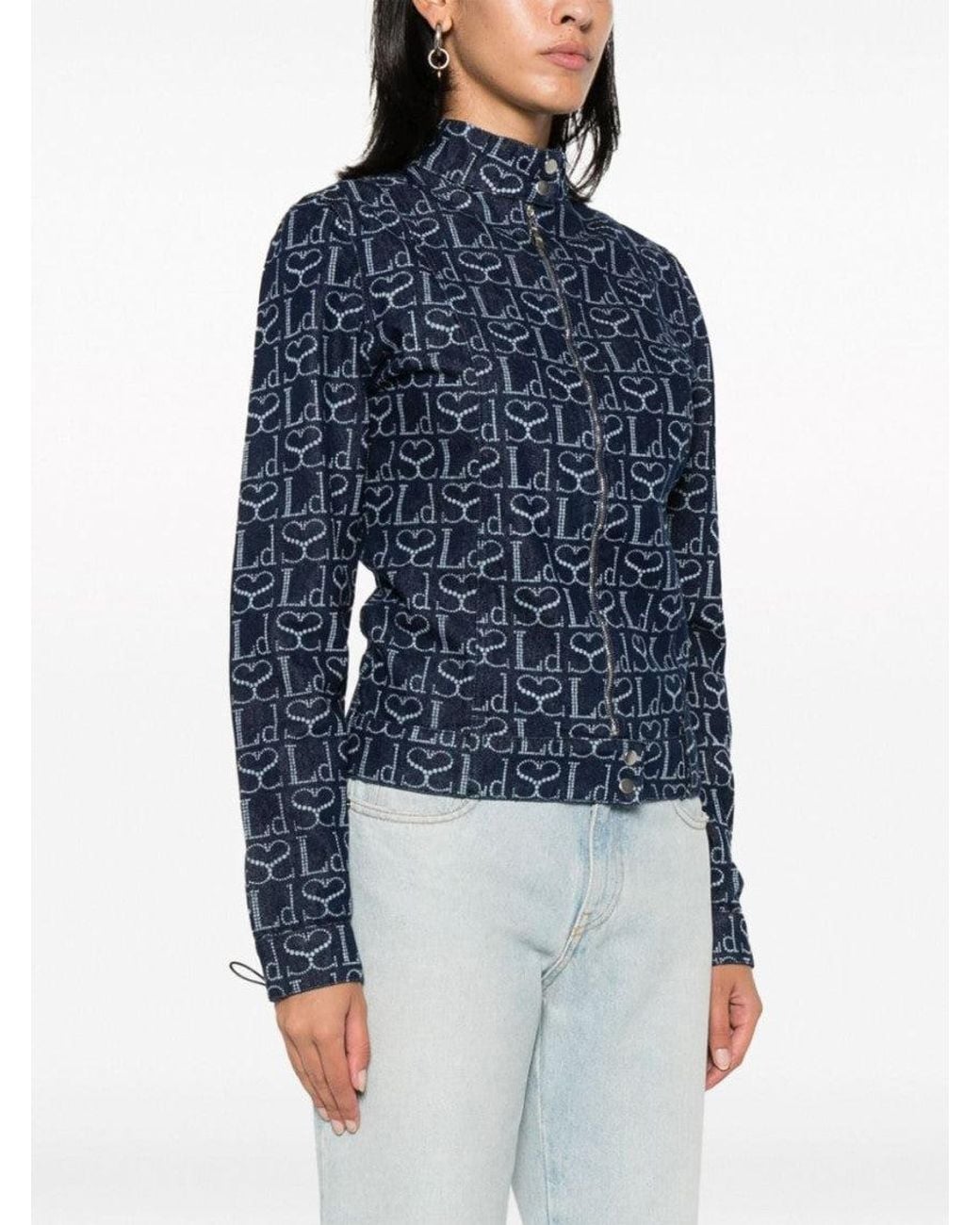 Ludovic de Saint Sernin Blue Jacket With Logo