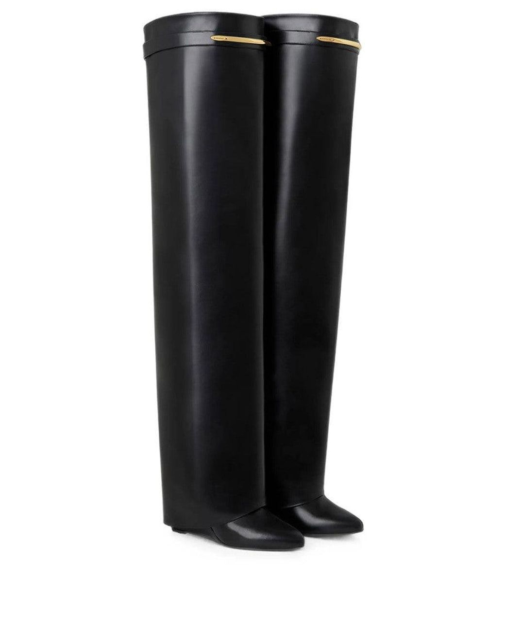 Givenchy Black Leather High Boots