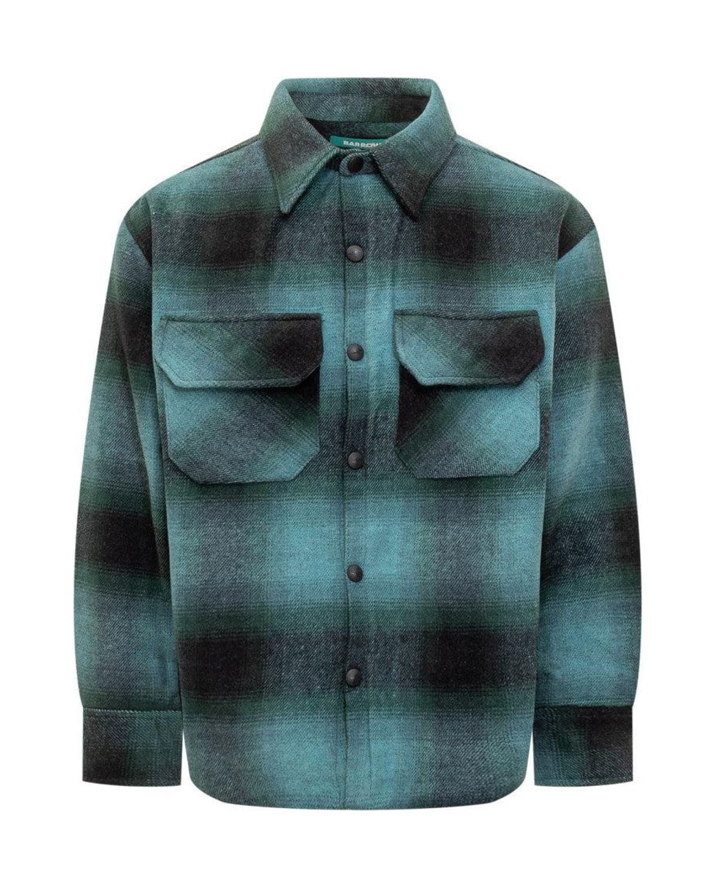 Barrow Green Regular Checks Shirt for men