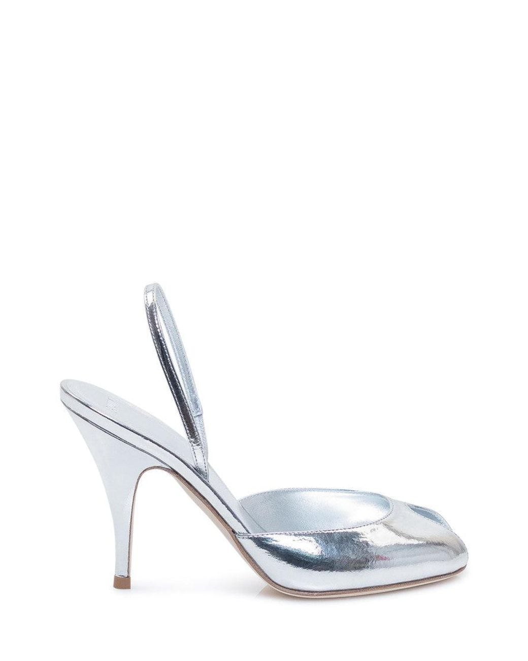 3Juin White Slingback Heels
