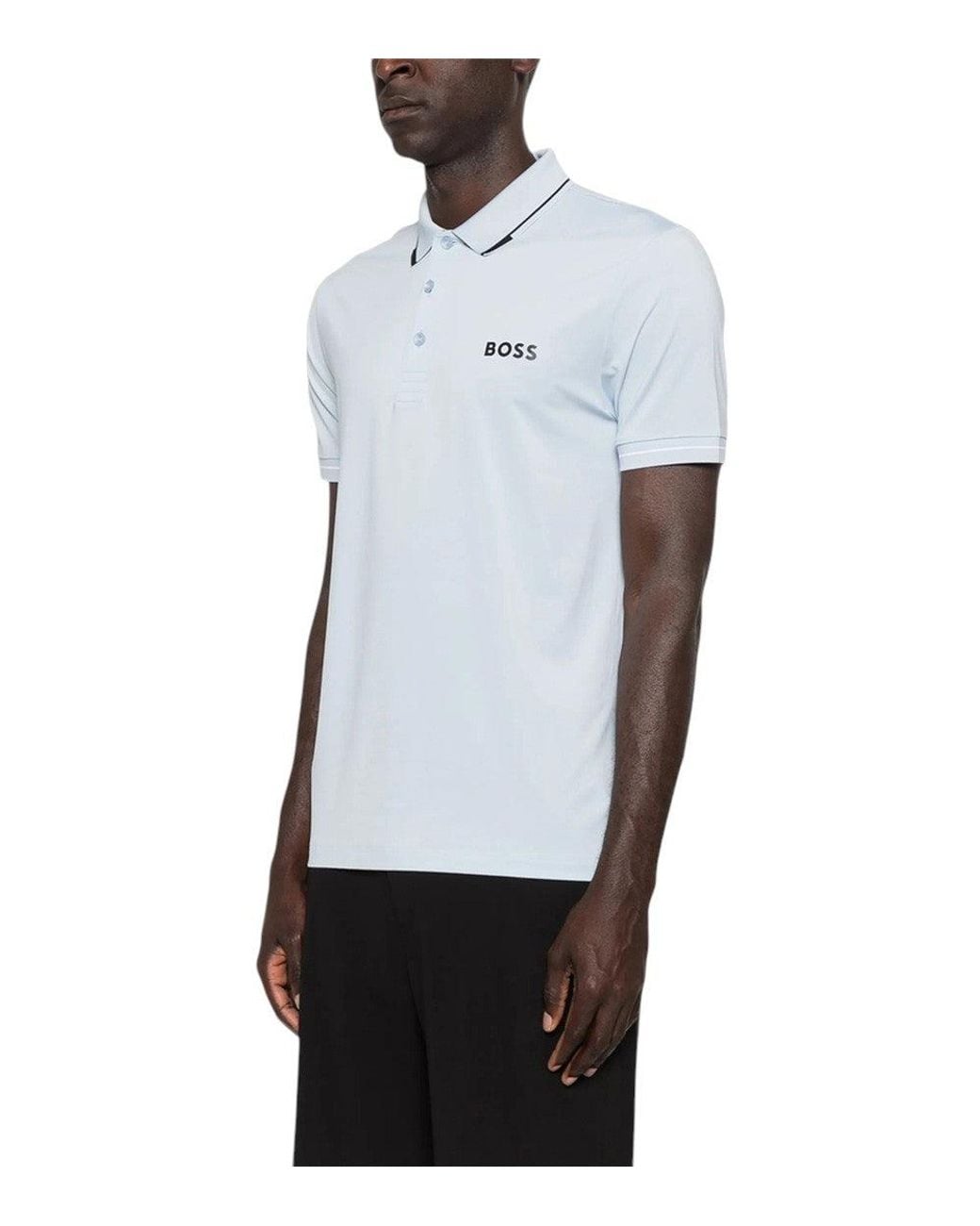 Boss Blue Light Shirt Collar Polo for men