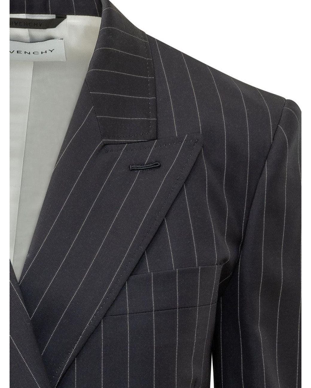 Givenchy Black Double Breasted 100% Wool Blazer Jacket for men
