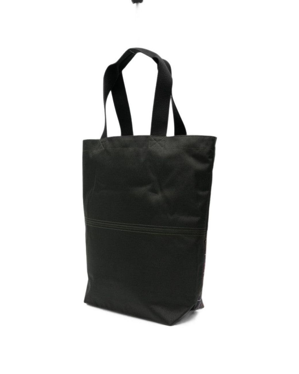 Barbour Black Sage Field Patchwork Tartan Large Tote for men