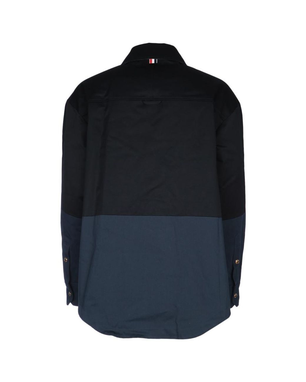 Thom Browne Blue 'Combo Snap' Overshirt for men