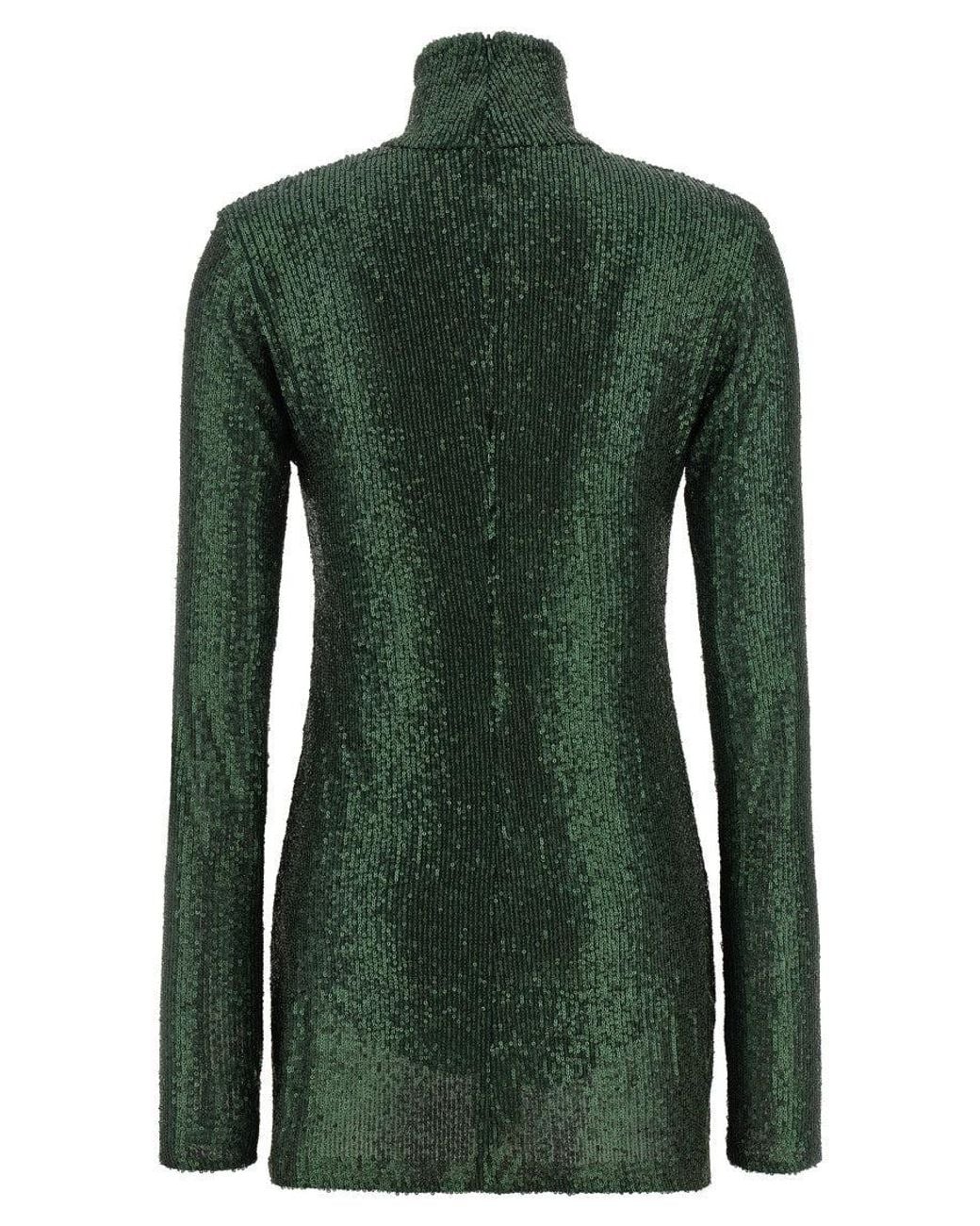 Norma Kamali Green Polyester Short Dress