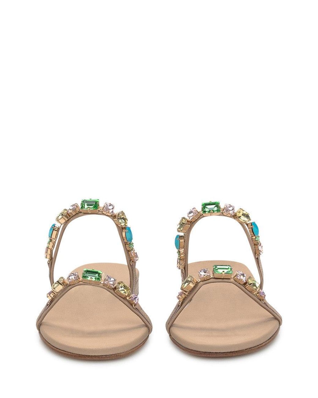 Emanuela Caruso White Embellished Sandals