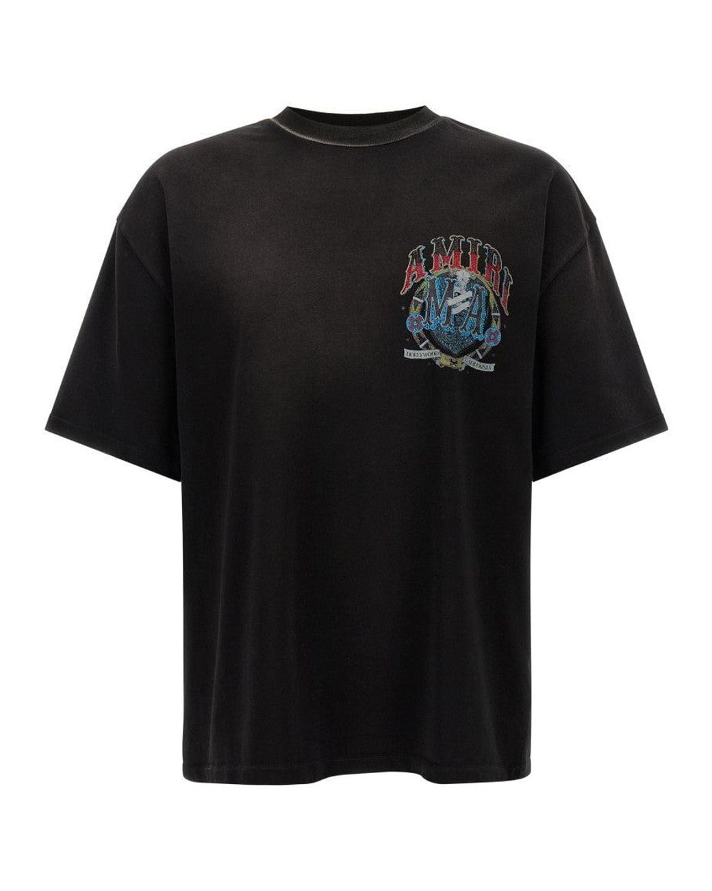 Amiri Black Crew Neck T-Shirt for men