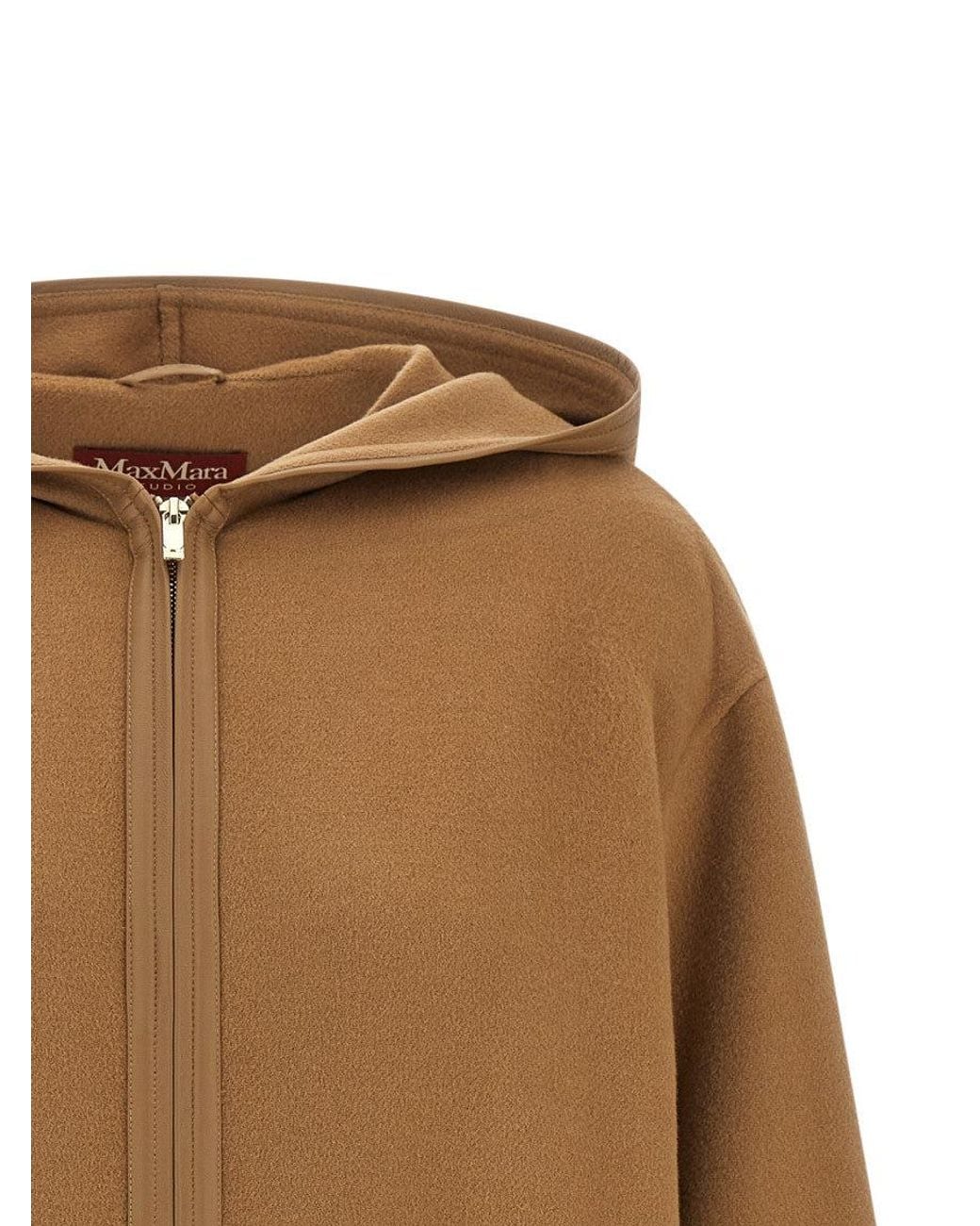 Max Mara Brown Hood Trench Coat