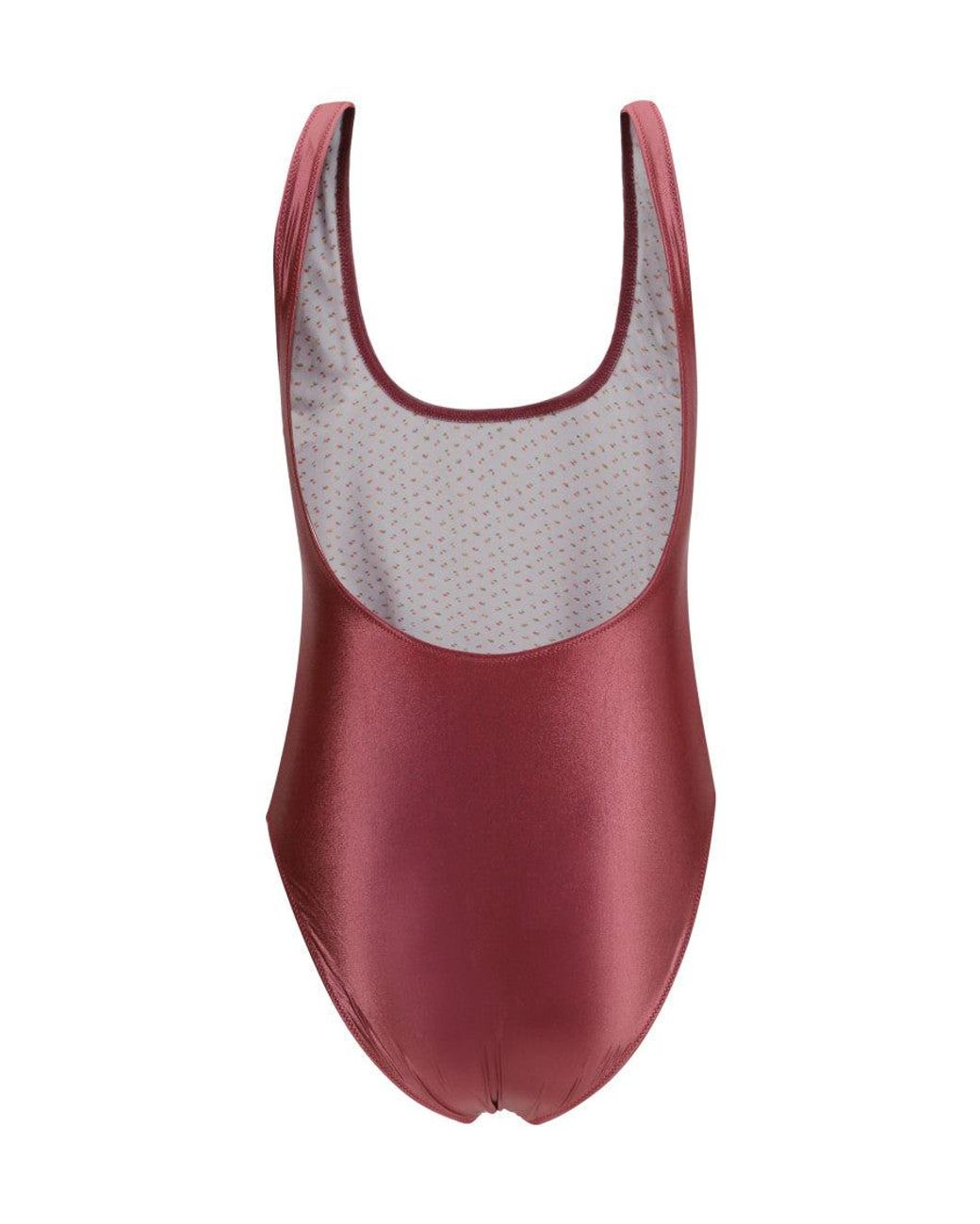 Kristina Ti Red Burgundy Solid Swimwear