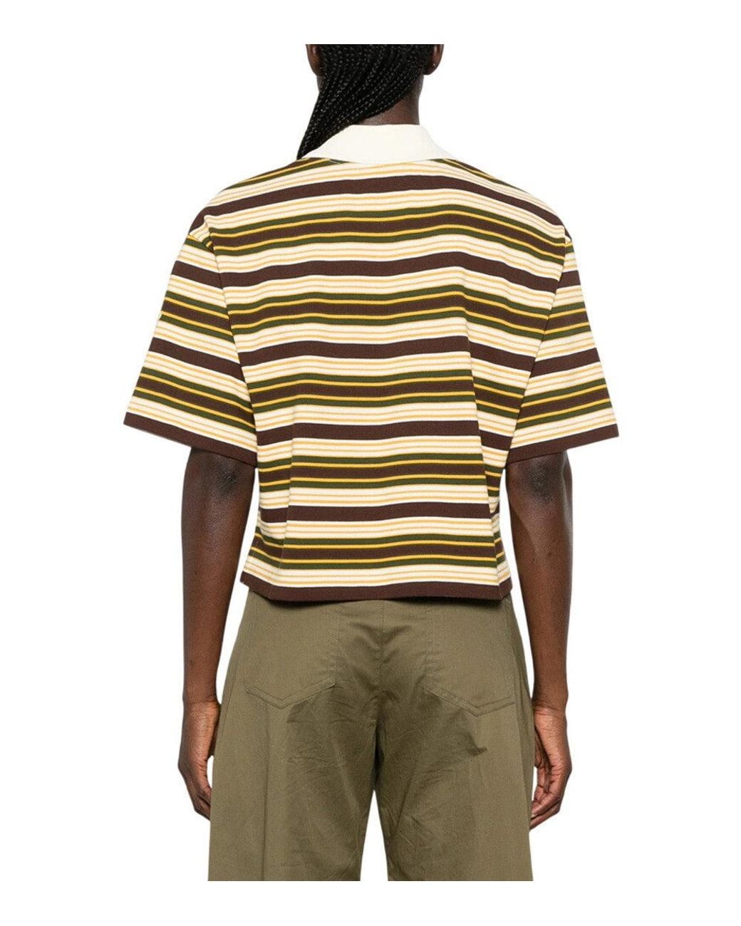 Moncler Metallic Stripes Shirt Collar Polo