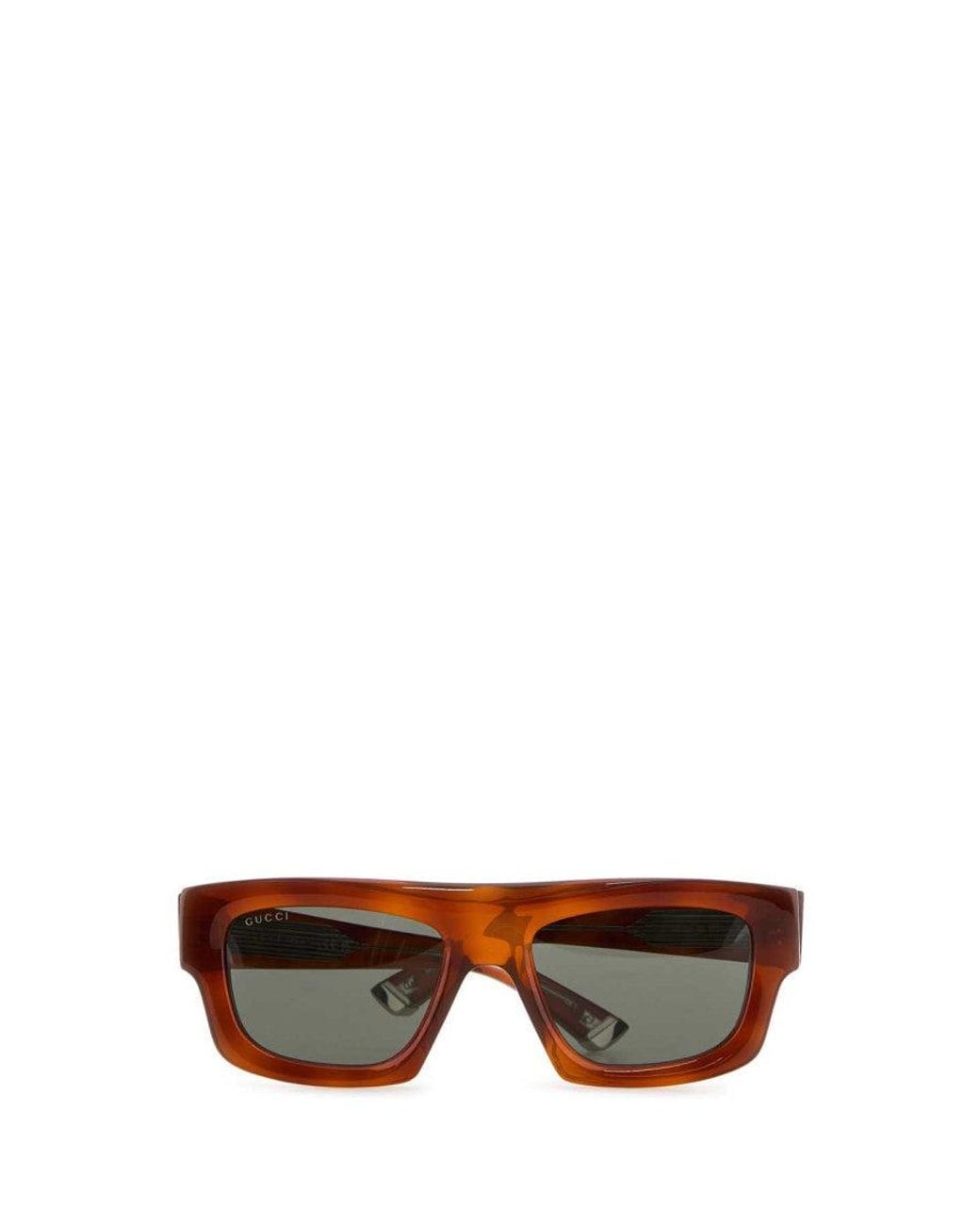Gucci Brown Rectangular Sunglasses for men