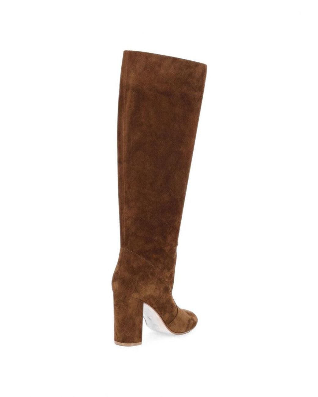 Gianvito Rossi Brown Glen Suede Leather Boots