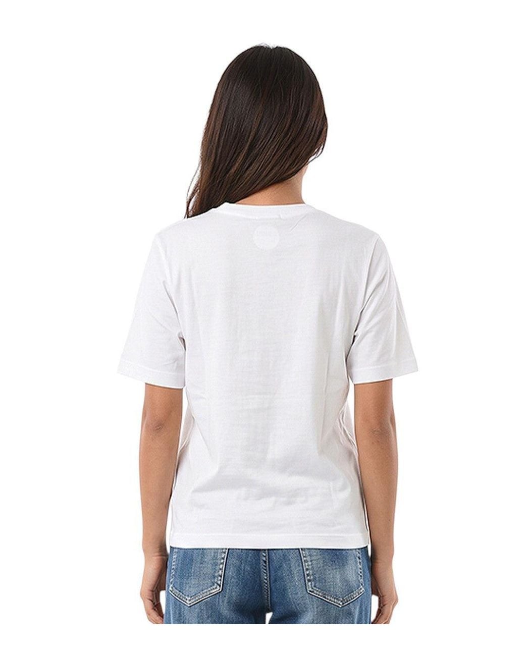 DSquared² White Graphic Crew Neck T-Shirt