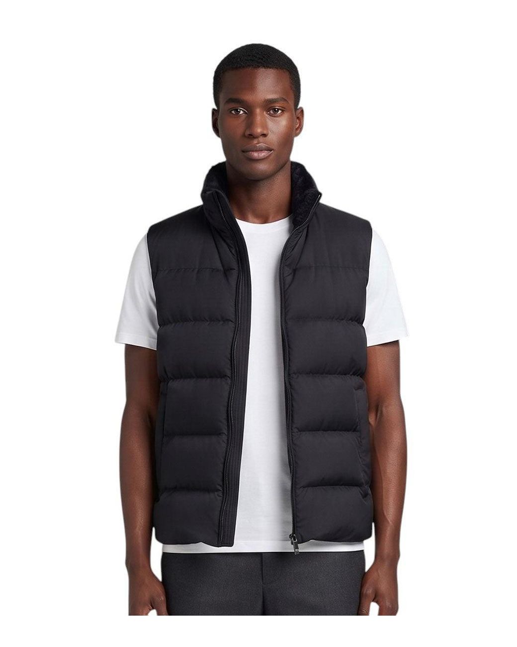 Herno Black Sleeveless Jacket for men