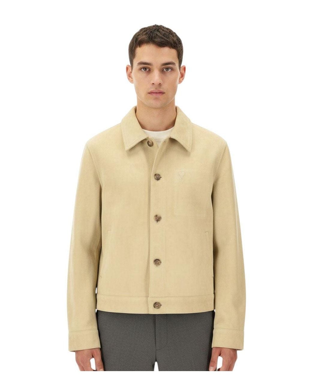 AMI Natural Shirt Collar Jacket for men