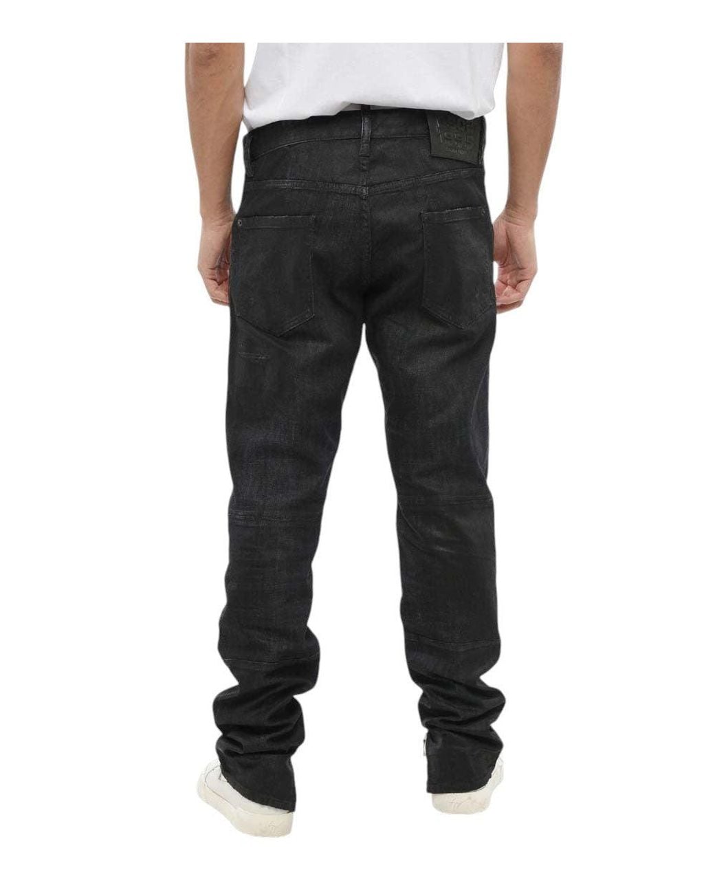 DSquared² Black Slim Mid Rise Jeans for men